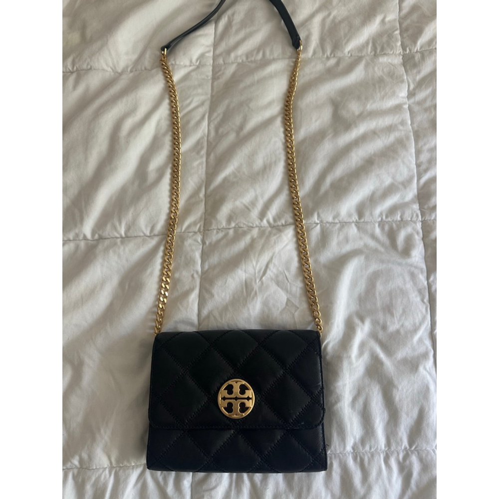Women's Tory Burch Black Leather Crossbody Bag Small - Picture 2 of 3
